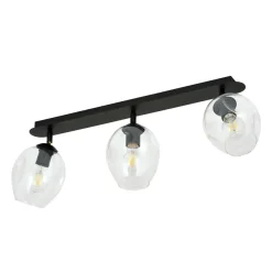 Sale Emibig Flow taklampe 3-lys - Svart/Klar Svart / Klar