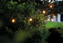 Clearance Nowodvorski Garden Garland utendørs lysslynge 9 meter 15 lys IP65 ekstra slynge - Svart