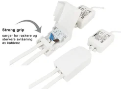 Outlet NorDesign Georgia 360 lavtbyggende downlight dobbel 2x7W 3000K RA97 Dimbar IP44 - Svart