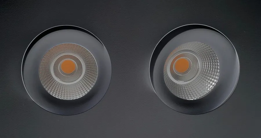Outlet NorDesign Georgia 360 lavtbyggende downlight dobbel 2x7W 3000K RA97 Dimbar IP44 - Svart