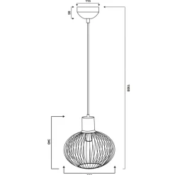 Sale Trio Lighting Gila takpendel Ø33 Svart