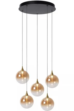 Discount Lucide Gisela takpendel 48 cm 5 x 3,8W 2700 Kelvin - Dimbar Klar