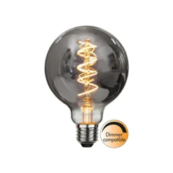 Outlet Ms - belysning Globepære Smoke Spiral 95mm E27 Røyk