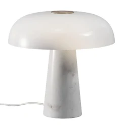 Sale DFTP Glossy bordlampe Marmor - Opalhvit Messing / Hvit