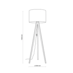 Outlet TK Lighting Grand gulvlampe - Valnøtt