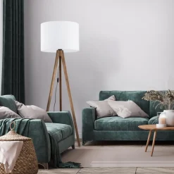 Outlet TK Lighting Grand gulvlampe - Valnøtt