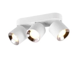 New Trio Lighting Guayana takspot 3-lys GU10 - Kan felles inn i tak Svart