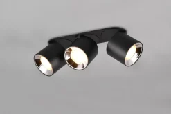 New Trio Lighting Guayana takspot 3-lys GU10 - Kan felles inn i tak Svart