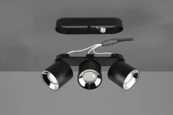New Trio Lighting Guayana takspot 3-lys GU10 - Kan felles inn i tak Svart