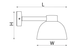 Sale Sg Armaturen As Herning mini vegglampe utendørs IP65 8/17W 3000/4000K Dimbar