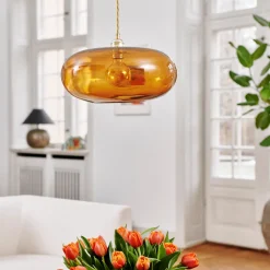 Clearance EBB & FLOW Horizon takpendel 36 cm Toast/gull Gull / Amber