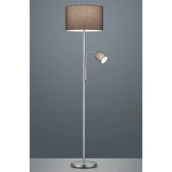 Sale Trio Lighting Hotel gulvlampe - Nikkel/grå Nikkel / Grå