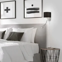 Sale Trio Lighting Hotel vegglampe - Nikkel/ Svart