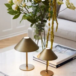 Best Halo Designs Hygge bordlampe 19 oppladbar - Antikk Messing