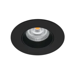 Norlux Icarus lavtbyggende downlight Isosafe 7W RA95 2700K 68-83 mm dimbar - Svart
