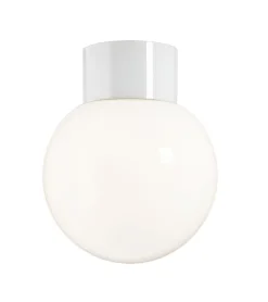 Ifø Electric Ifø Classic Glob 15 cm taklampe 6W led IP54 - Hvit/Opal glass