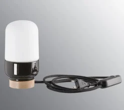 New Ifø Electric Ifø Ohm 100 / 190 bordlampe Svart / Opal glass