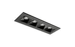 Discount Sg Armaturen As Inspire R 150 innfelt downlight 4 lys 8W RA98 2700K dimbar