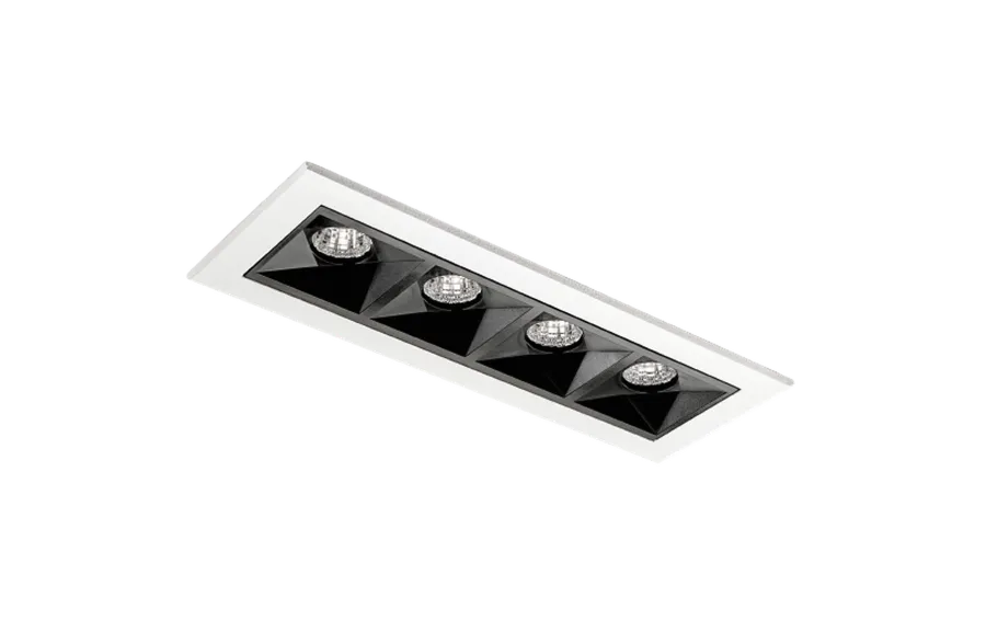 Discount Sg Armaturen As Inspire R 150 innfelt downlight 4 lys 8W RA98 2700K dimbar