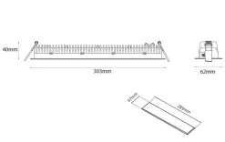 Discount Sg Armaturen As Inspire R 300 innfelt downlight 8 lys 15W RA98 3000K dimbar Svart
