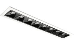 Clearance Sg Armaturen As Inspire R 300 innfelt downlight 8 lys 15W RA98 2700K dimbar