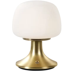 Outlet Ms - belysning Izzy bordlampe - Oppladbar Hvit / Messingfarget