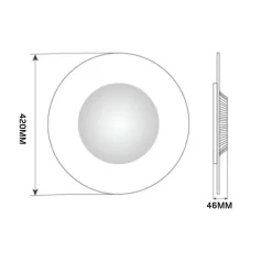New NorDesign Jade vegg/taklampe 21W dimbar - Hvit