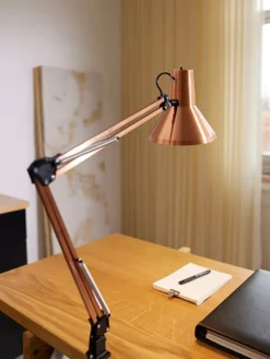 Nielsen Light Jensen bordlampe m/bordklemme og veggfeste - Kobber
