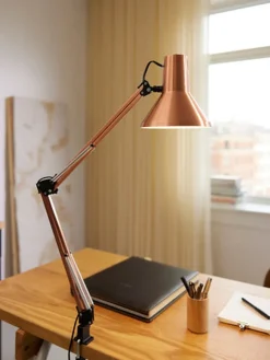 Nielsen Light Jensen bordlampe m/bordklemme og veggfeste - Kobber