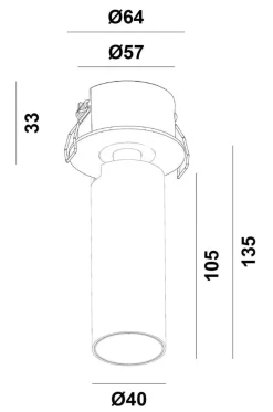 Online NorDesign JP recessed downlight 8,9W 2700 kelvin - Dimbar