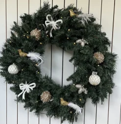 Clearance Trend Collection Julekrans 100 cm uten lys - Grønn