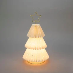 Outlet Konstsmide Juletre i papp med messing stjerne 36 cm Hvit