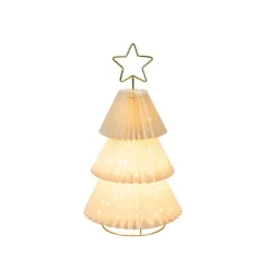 Outlet Konstsmide Juletre i papp med messing stjerne 36 cm Hvit