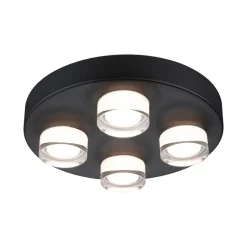 Discount Paulmann Kame taklampe for baderom 4 x 4,2W 3000 Kelvin IP44 Svart