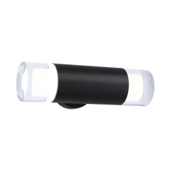 Outlet Paulmann Kame vegglampe for baderom 2 X 4W 3000 Kelvin IP44 Svart