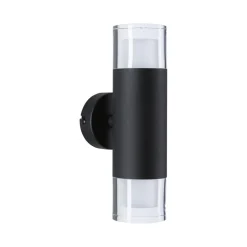 Outlet Paulmann Kame vegglampe for baderom 2 X 4W 3000 Kelvin IP44 Svart