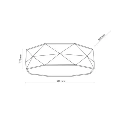Clearance TK Lighting Kantoor taklampe 52 cm