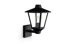 Outlet Philips Kinno vegglampe opp utendørs IP44 E27 Svart