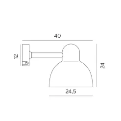 Norlys Koster art 724 vegglampe utendørs IP54 E27 Grafitt