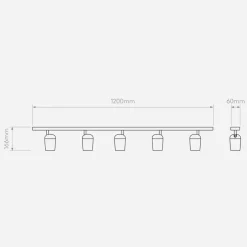 Best Astro Lighting Koto five bar spot 120 cm Hvit