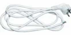 Hot Lightup.no Ledning med vinklet plugg 3 meter 3x0,75 mm jordet - Hvit