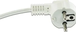 Hot Lightup.no Ledning med vinklet plugg 2 meter 3x0,75 mm jordet - Hvit