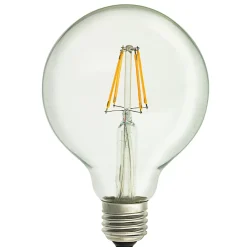 Online Unison Ledpære E27 glob filament 8 Watt 2700 Kelvin 95 mm - Dimbar Klar