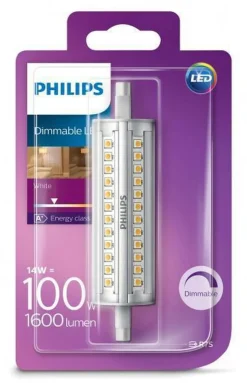Hot Philips LED pære R7 sokkel - 14W R7S 118mm (100W) Hvit