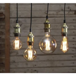 Best Star Trading LED-pære 3,7W dimbar, Vintage Gold 80mm Amber