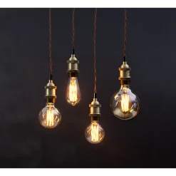 Best Star Trading LED-pære 3,7W dimbar, Vintage Gold 80mm Amber