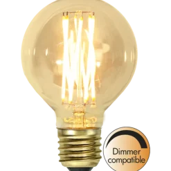 Best Star Trading LED-pære 3,7W dimbar, Vintage Gold 80mm Amber