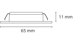 Best Sg Armaturen As LEDstar Slim CV 24V Hvit 4,5W LED 2700K IP65