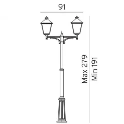 Norlys London 492 BIG stolpe Svart