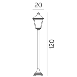Online Norlys London 485 blomsterstolpe Svart